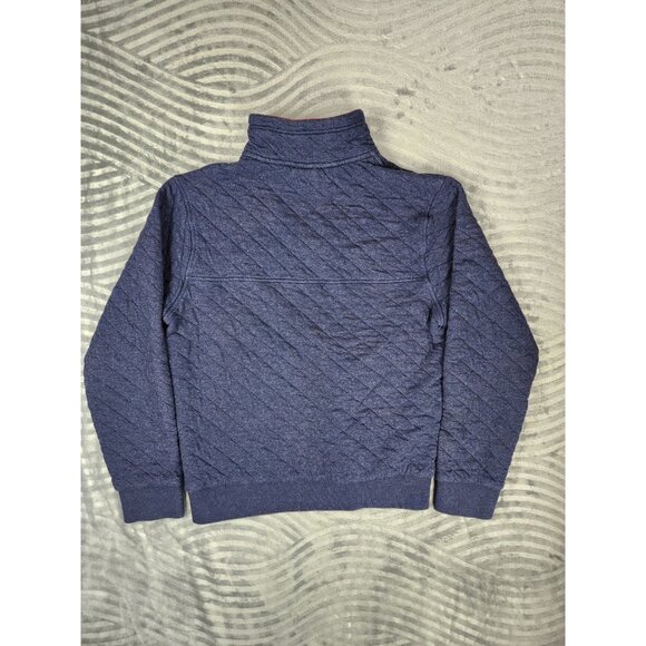 Patagonia Organic Cotton Diamond Quilt Snap-T Pullover Blue Sweater Men's Size S - Picture 8 of 13